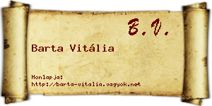 Barta Vitália névjegykártya